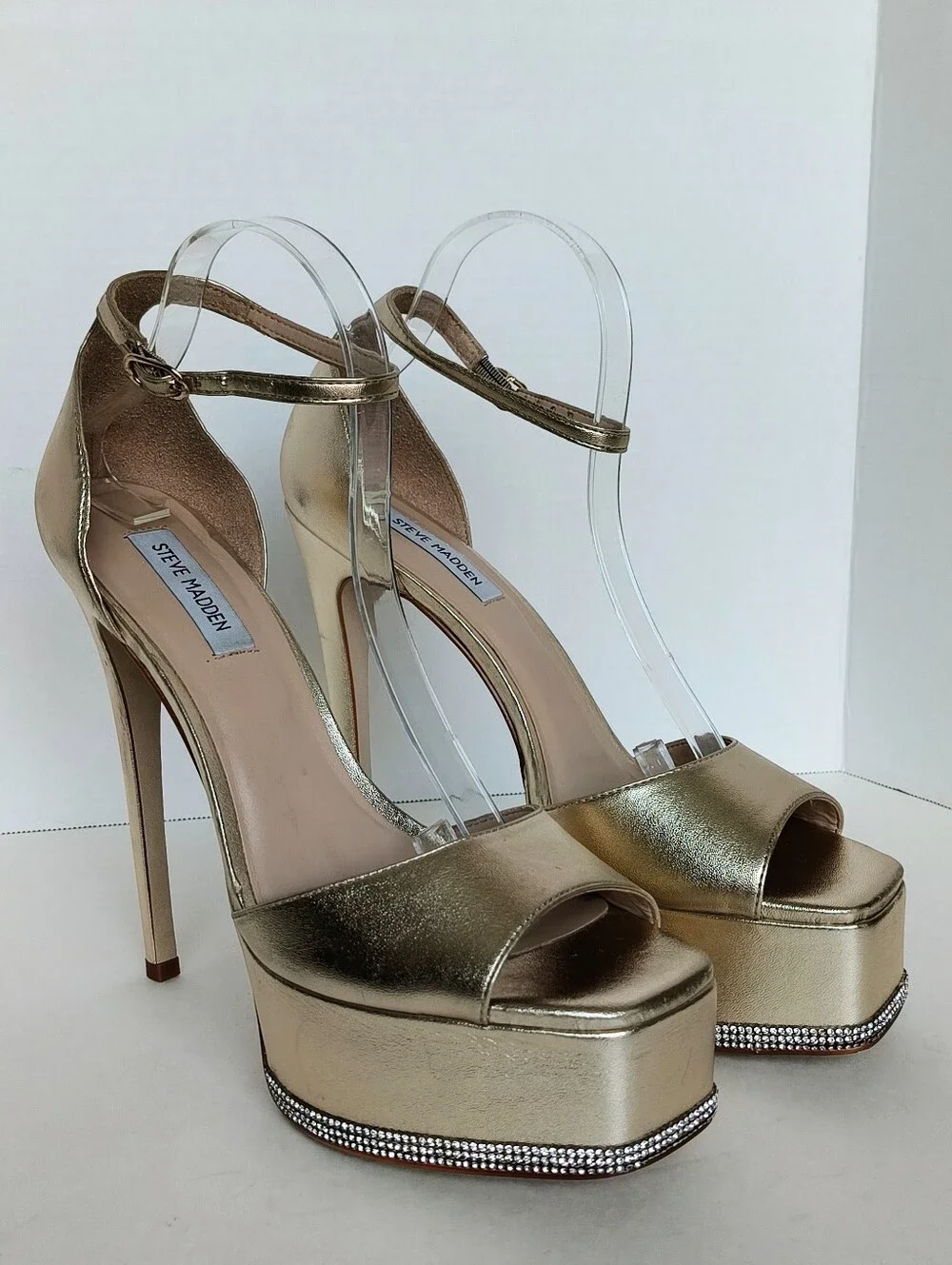 New w/o Box Steve Madden Keeva Ankle-Strap Platform Stiletto Dress Sandals